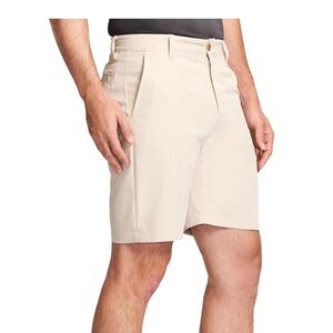 IZOD Men’s Micro Poly Classic Fit Flat Front Golf Shorts  Clean Tailored Look.